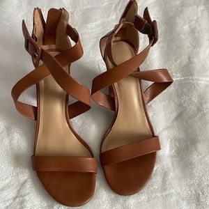 Beautiful, brown heeled sandals